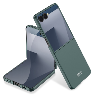 Galaxy Z Flip 7 Kılıf Zore Sert Kıpta Kapak Yeşil
