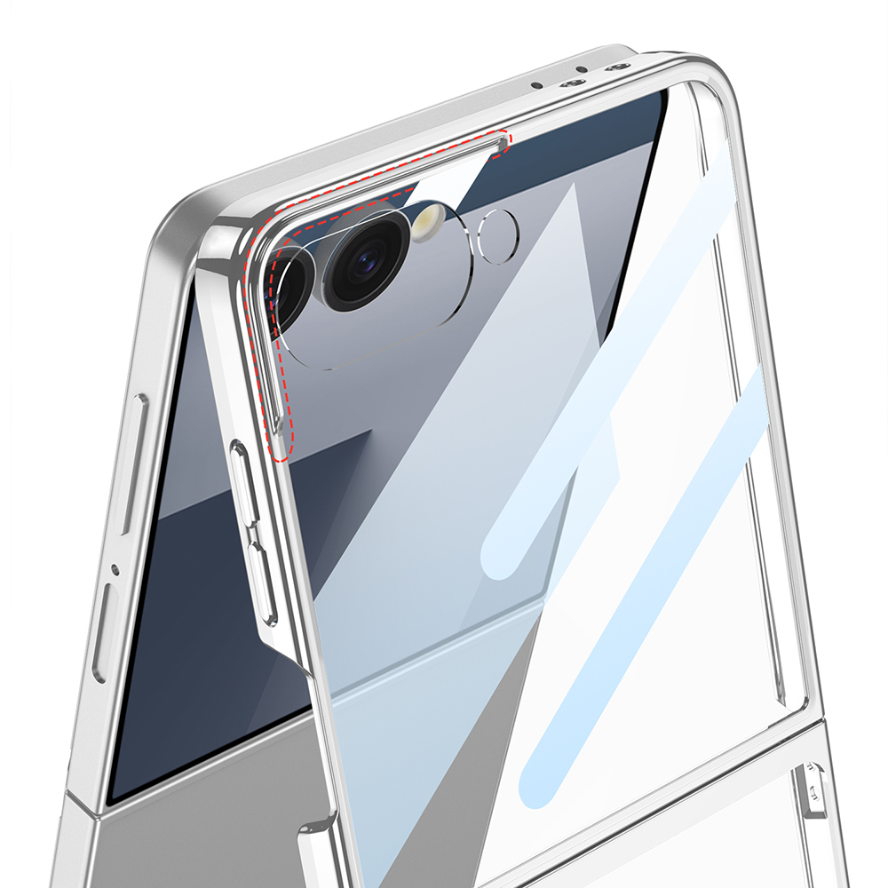 Galaxy Z Flip 7 M-safe Şarj Özellikli Zore Kıpta KPT-02 Standlı Kapak - 3