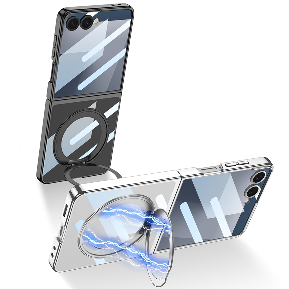 Galaxy Z Flip 7 M-safe Şarj Özellikli Zore Kıpta KPT-02 Standlı Kapak - 4