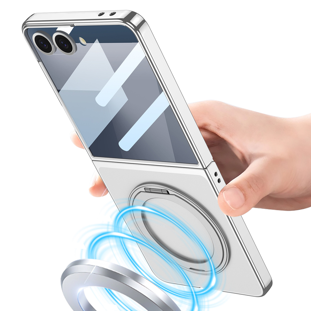 Galaxy Z Flip 7 M-safe Şarj Özellikli Zore Kıpta KPT-02 Standlı Kapak - 5