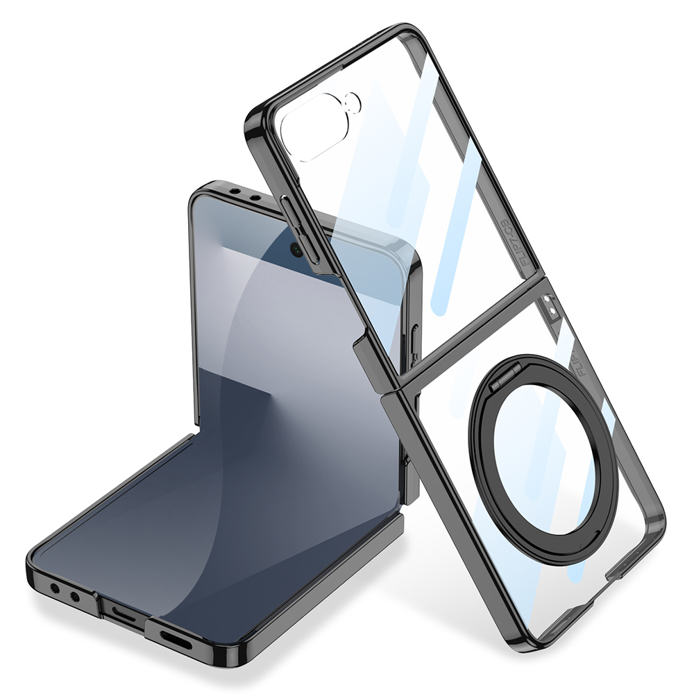 Galaxy Z Flip 7 M-safe Şarj Özellikli Zore Kıpta KPT-02 Standlı Kapak - 3