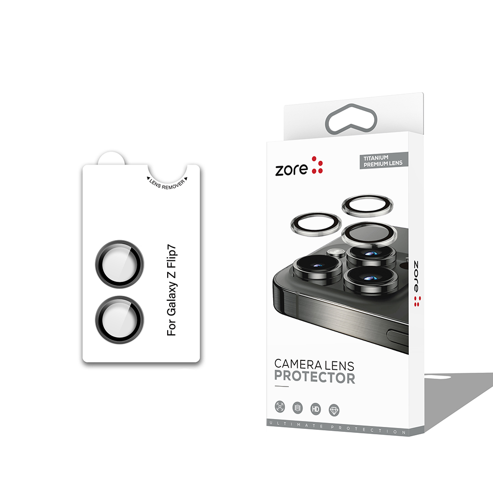 Galaxy Z Flip 7 Zore CL-12 Premium Safir Parmak İzi Bırakmayan Anti-Reflective Kamera Lens Koruyucu - 2