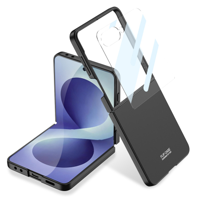 Galaxy Z Flip 8 Case Zore Hard Cover Black