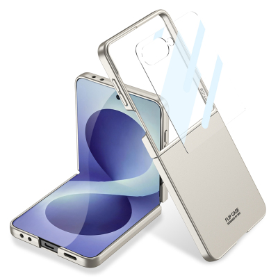 Galaxy Z Flip 8 Case Zore Hard Cover Titanyum