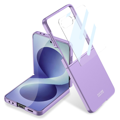 Galaxy Z Flip 8 Kılıf Zore Sert Kıpta Kapak Mor