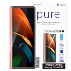 Galaxy Z Fold 2 Araree Pure Diamond Pet Ekran Koruyucu Renksiz