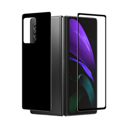 Galaxy Z Fold 2 Zore Front and Back 5D Full Sticky Tempered Screen Protector Black