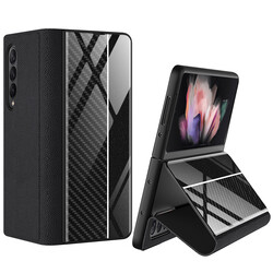 Galaxy Z Fold 3 Case Zore Droga Case Siyah-Beyaz