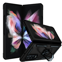 Galaxy Z Fold 3 Case Zore Vega Cover Black