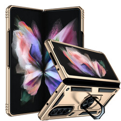 Galaxy Z Fold 3 Case Zore Vega Cover Gold