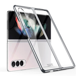 Galaxy Z Fold 3 Kılıf Zore Kıpta Kapak Gümüş