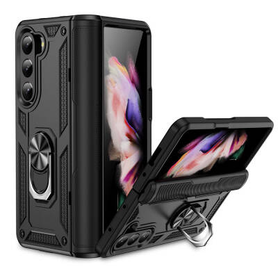 Galaxy Z Fold 5 Case Zore Vega Cover Black