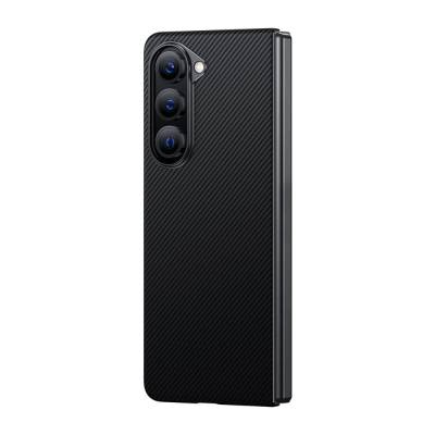 Galaxy Z Fold 5 Kılıf Magsafe Özellikli Karbon Fiber Benks Essential 600D Kevlar Kapak Siyah