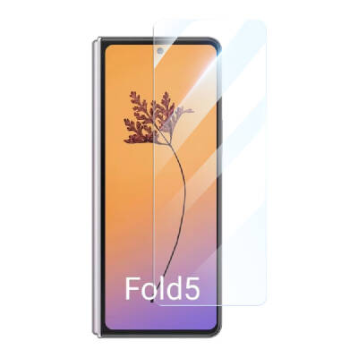 Galaxy Z Fold 5 Zore Etnaa Şeffaf Cam Ekran Koruyucu Renksiz