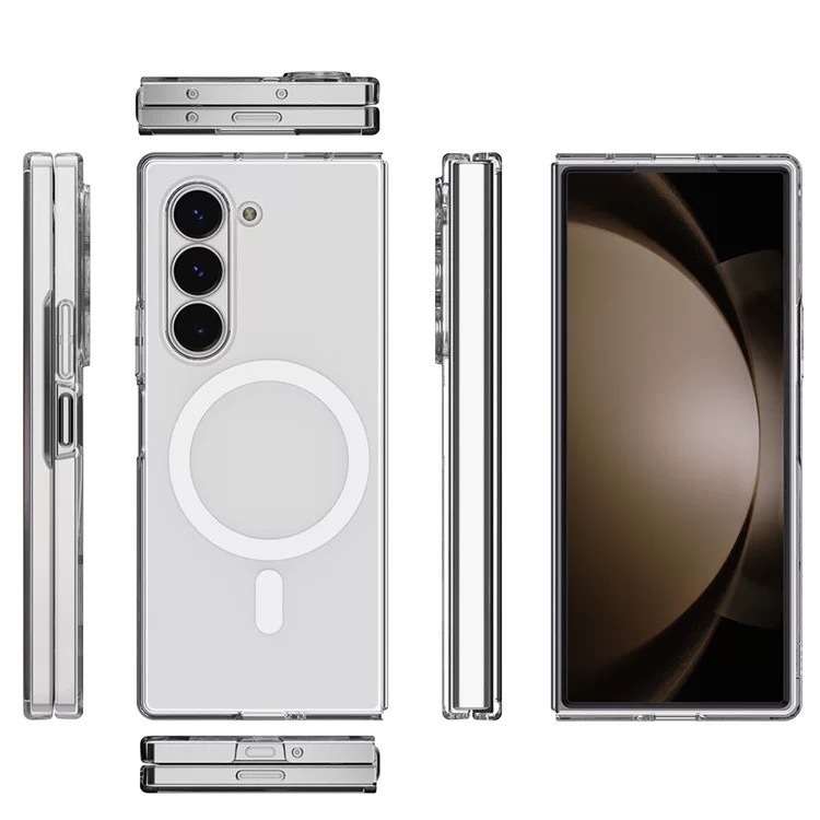 Galaxy Z Fold 6 Case Camera Protection M-safe Hard PC Zore Porto Cover - 1