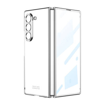 Galaxy Z Fold 6 Case Zore Full Glass Cover Silver