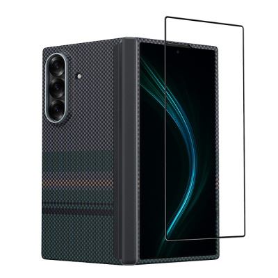 Galaxy Z Fold 7 Benks ArmorAir Aurora Grand Combo Üçlü Aksesuar Seti (Ön Arka Kevlar Kapak + Ekran Koruyucu) Yeşil