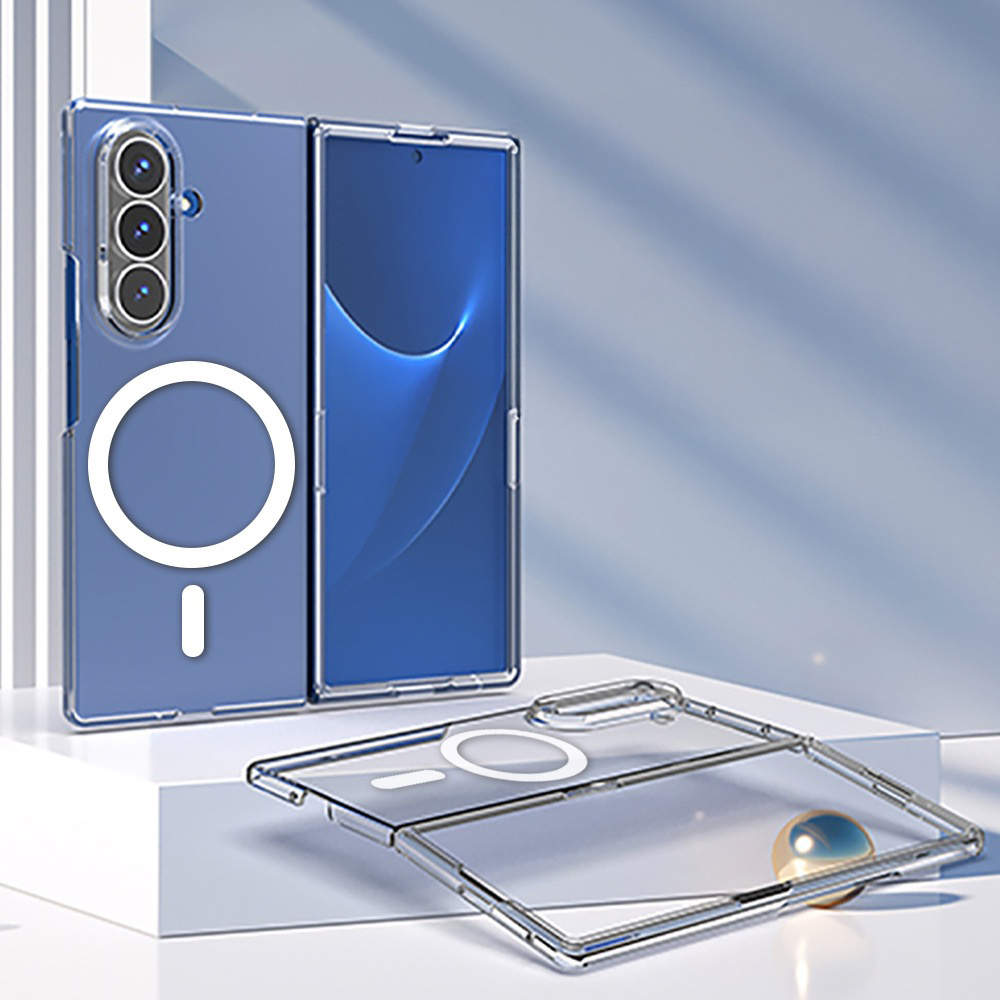 Galaxy Z Fold 7 Case Camera Protection M-safe Hard PC Zore Porto Cover - 6