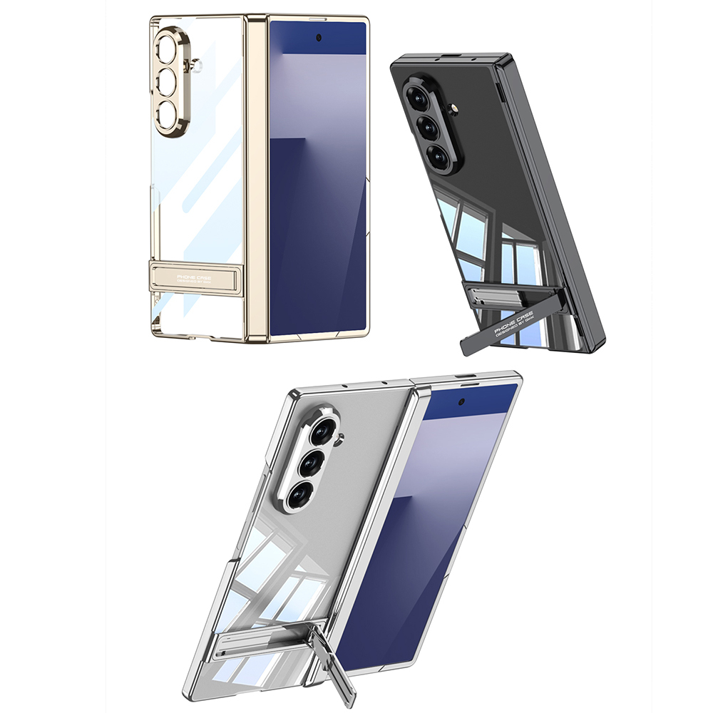 Galaxy Z Fold 7 Case Camera Protection Transparent Design Zore Lego Stand Cover - 5