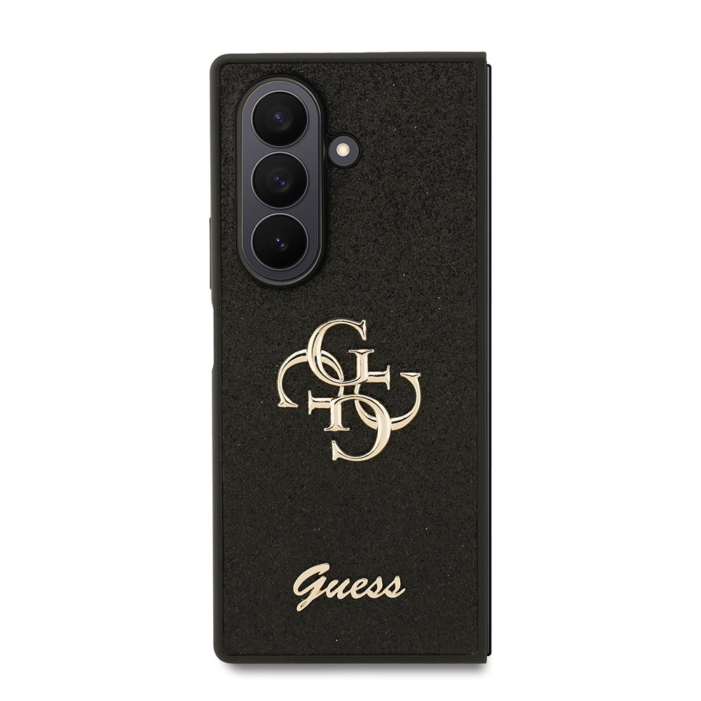 Galaxy Z Fold 7 Case Guess Original Licensed 4G Large Metal Logo Glitter Cover - 3