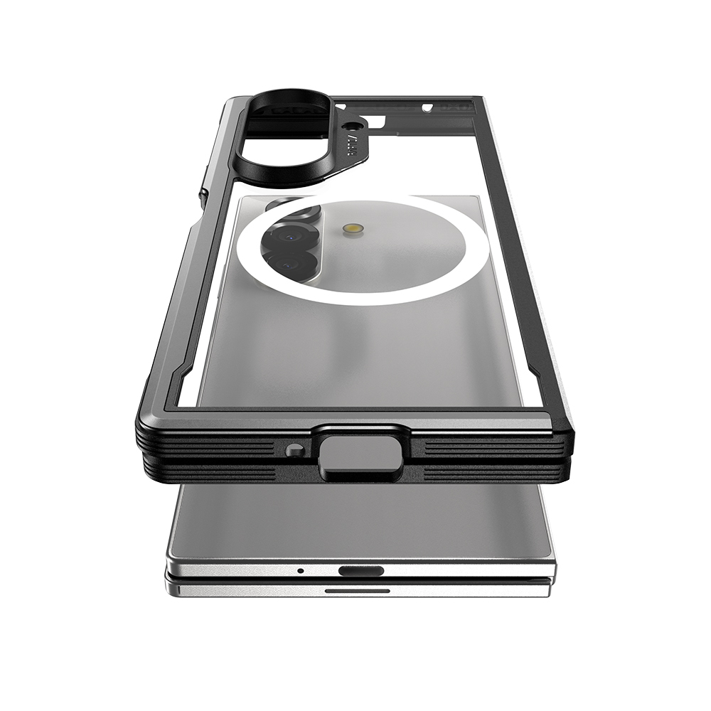Galaxy Z Fold 7 Case M-Safe Charging Feature Airbag Raptic Shield Series Transparent Back Cover - 6