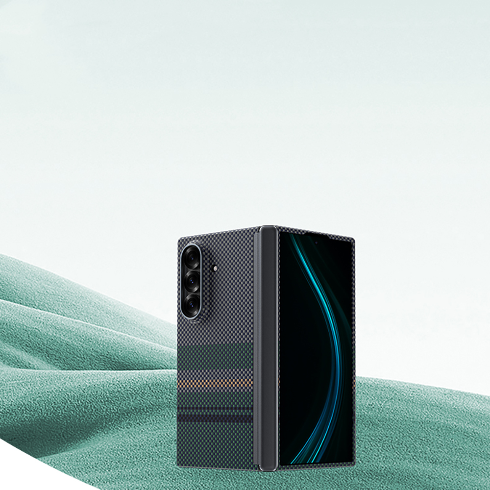 Galaxy Z Fold 7 Case M-safe Charging Feature Carbon Fiber Design Benks Aurora ArmorAir Kevlar Cover - 15