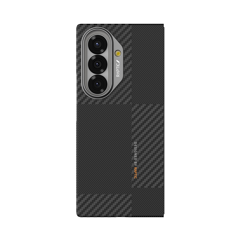 Galaxy Z Fold 7 Case with M-safe Charging Feature, 600D Metal Camera Frame, Raptic Aramid Fiber Geotik Series Cover - 3