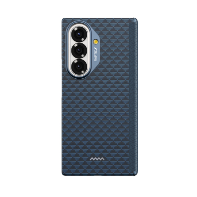 Galaxy Z Fold 7 Case with M-safe Charging Feature, Raptic Aramid Skin-Pro Profound Series Cover Navy blue