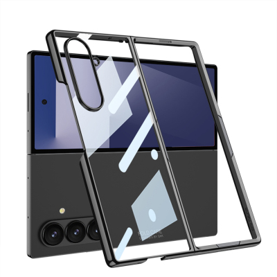 Galaxy Z Fold 7 Case Zore Full Glass Case Cover Black