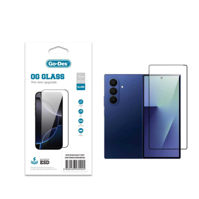Galaxy Z Fold 7 Go Des OG Glass Antistatik Temperli Cam Ekran Koruyucu Şeffaf