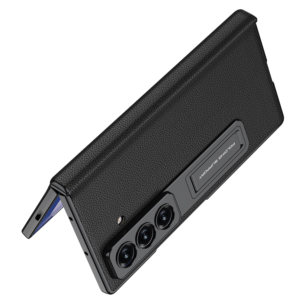 ​Galaxy Z Fold 7 Kılıf Deri Standlı Zore Kıpta Premium Kılıf - 3
