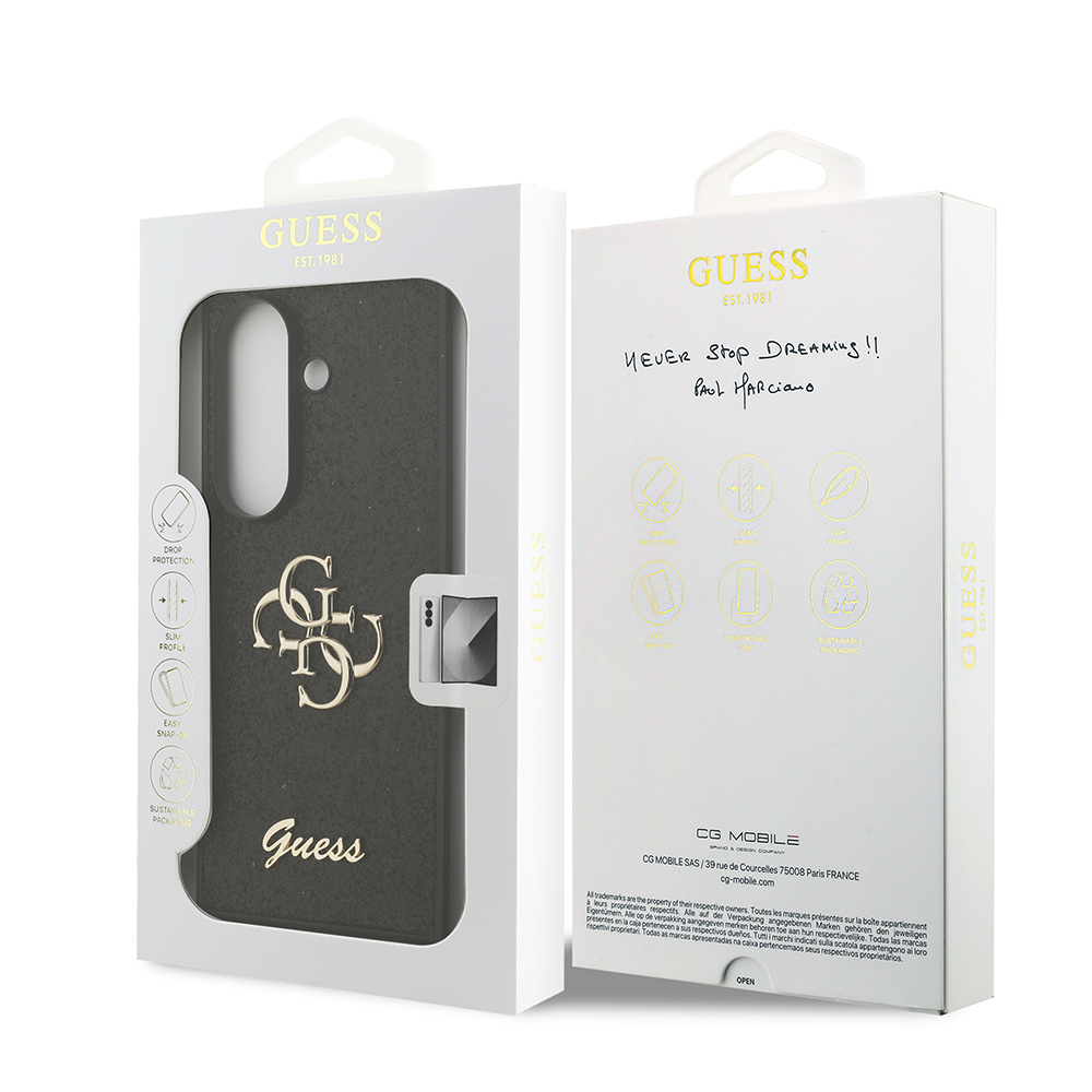 Galaxy Z Fold 7 Kılıf Guess Orjinal Lisanslı 4G Büyük Metal Logolu Glitter Kapak - 9
