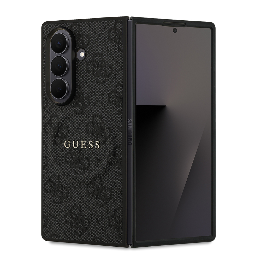Galaxy Z Fold 7 Kılıf Guess Orjinal Lisanslı M-safe Şarj Özellikli 4G Desen Yazı Logolu Kapak - 4