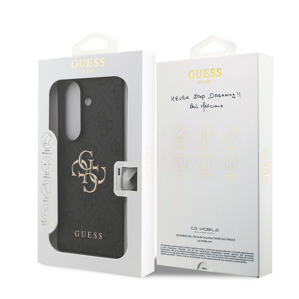 Galaxy Z Fold 7 Kılıf Guess Orjinal Lisanslı PU Deri Büyük Metal Logo Dizaynlı Kapak - 18