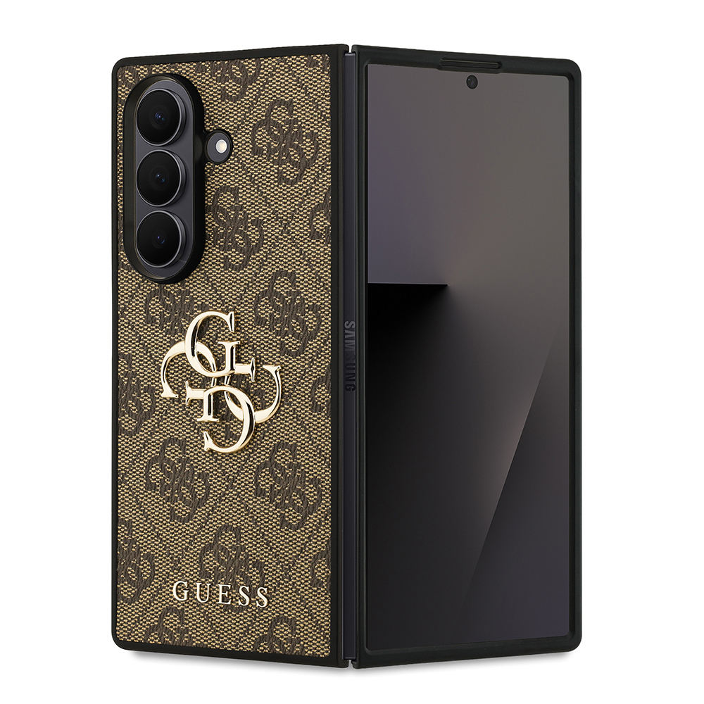 Galaxy Z Fold 7 Kılıf Guess Orjinal Lisanslı PU Deri Büyük Metal Logo Dizaynlı Kapak - 4