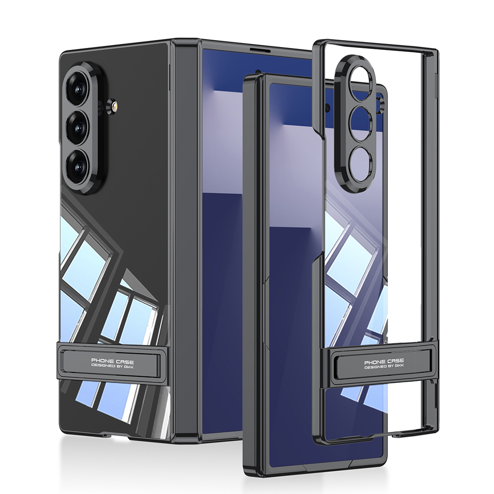 Galaxy Z Fold 7 Kılıf Kamera Korumalı Şeffaf Tasarımlı Zore Lego Standlı Kapak - 2