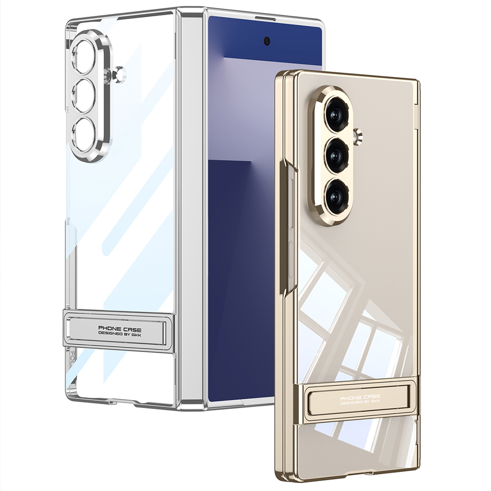 Galaxy Z Fold 7 Kılıf Kamera Korumalı Şeffaf Tasarımlı Zore Lego Standlı Kapak - 14