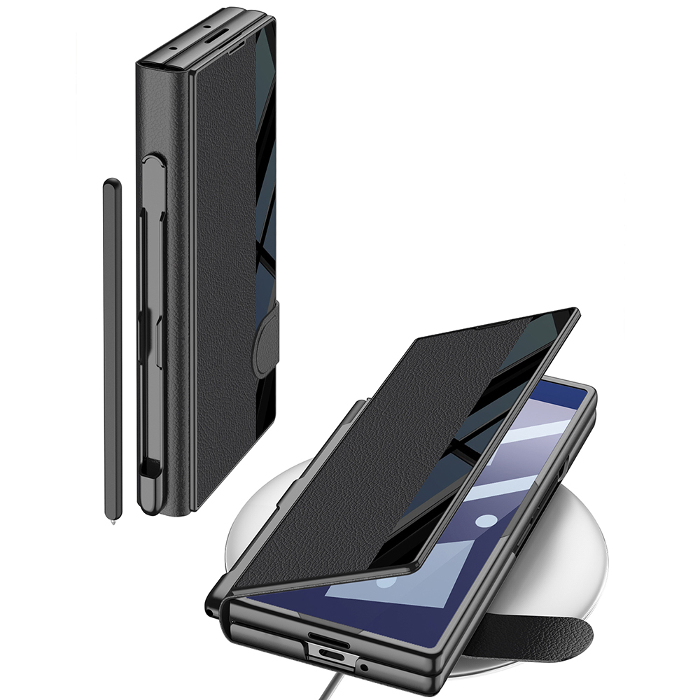 Galaxy Z Fold 7 Kılıf Kamera Korumalı Zore Kıpta Aynalı Kalem Bölmeli Fest Kapak - 3