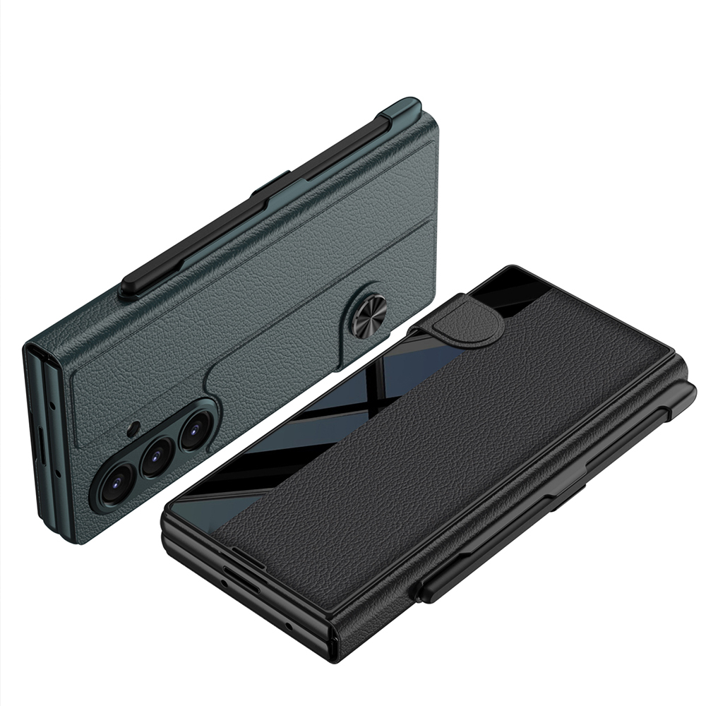 Galaxy Z Fold 7 Kılıf Kamera Korumalı Zore Kıpta Aynalı Kalem Bölmeli Fest Kapak - 7