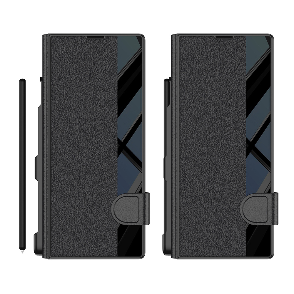 Galaxy Z Fold 7 Kılıf Kamera Korumalı Zore Kıpta Aynalı Kalem Bölmeli Fest Kapak - 8