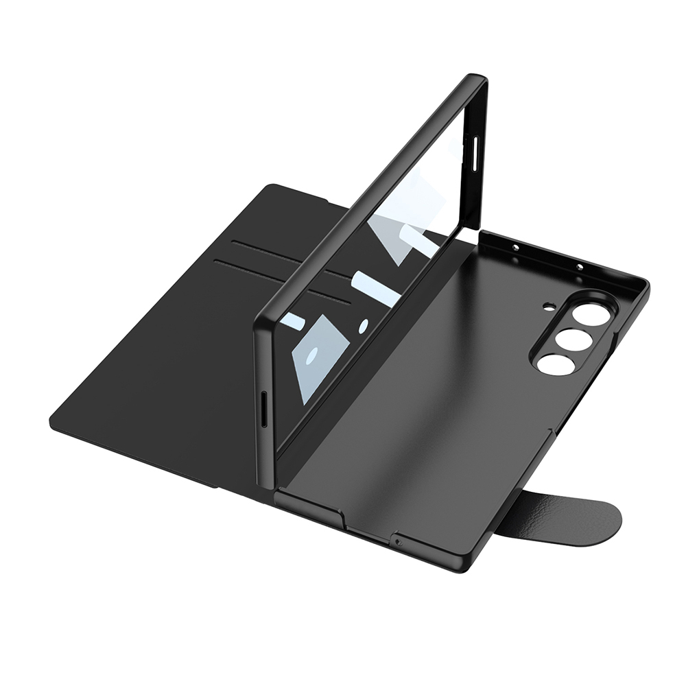 Galaxy Z Fold 7 Kılıf Kamera Korumalı Zore Kıpta Aynalı Kalem Bölmeli Fest Kapak - 10