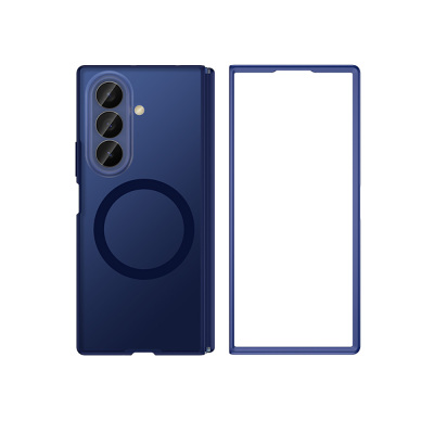 Galaxy Z Fold 7 Kılıf M-safe Şarj Özellikli Arkası Mat Sert PC Wlons Vena Kapak Lacivert