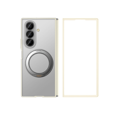 Galaxy Z Fold 7 Kılıf M-safe Şarj Özellikli Arkası Mat Sert PC Wlons Vena Standlı Kapak Açık Gri