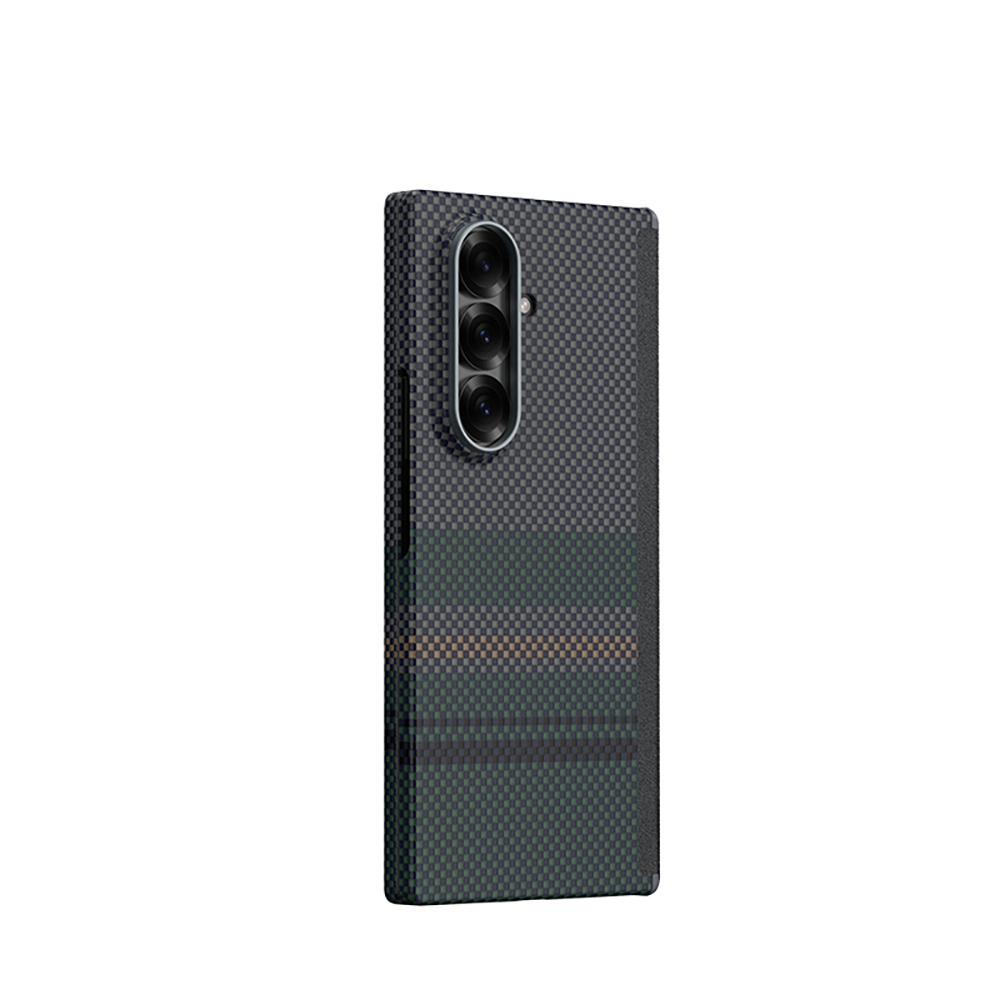 Galaxy Z Fold 7 Kılıf M-safe Şarj Özellikli Karbon Fiber Tasarımlı Benks Aurora ArmorAir Kevlar Kapak - 4