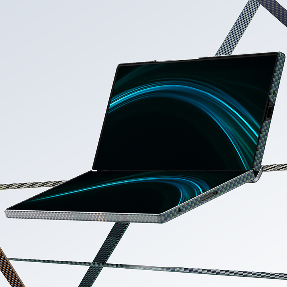 Galaxy Z Fold 7 Kılıf M-safe Şarj Özellikli Karbon Fiber Tasarımlı Benks Aurora ArmorAir Kevlar Kapak - 9