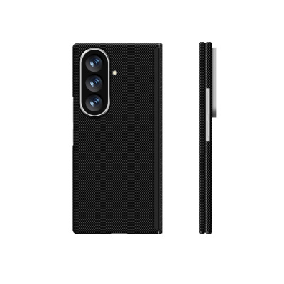 Galaxy Z Fold 7 Kılıf M-Safe Şarj Özellikli Zore Paris Zerre Sert PC Kapak Siyah