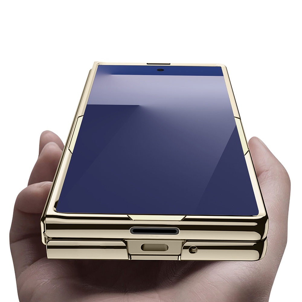 Galaxy Z Fold 7 Kılıf Zore Full Camlı Kıpta Kapak - 7