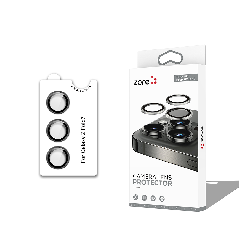 Galaxy Z Fold 7 Zore CL-12 Premium Safir Parmak İzi Bırakmayan Yansıma Önleyici Kamera Lens Koruyucu - 2