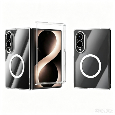 Galaxy Z Fold 8 Camera Protection M-Safe Charging Feature Zore London Transparent Hard PC Case Şeffaf