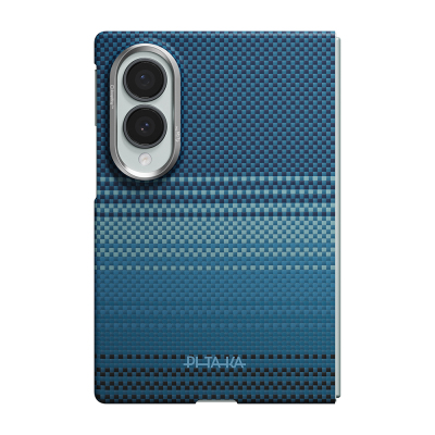 Galaxy Z Fold 8 Case M-safe Charging Feature Aramid Carbon Fiber Pitaka Tactile Woven Sunset-Moonrise Series Cover Blue